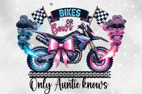 Bikes or Bows Gender Reveal PNG