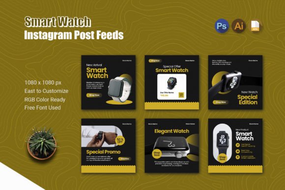 Elevating Your Brand Presence: The Strategic Value of a Smart Watch Instagram Post Template