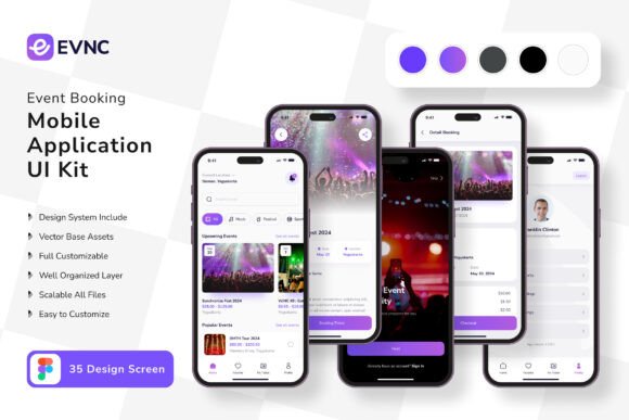 Event Booking App Mobile UI KIT: Build Smarter, Faster, and Without Unnecessary Headaches