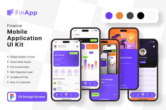 FinApp Finance App Mobile UI KIT