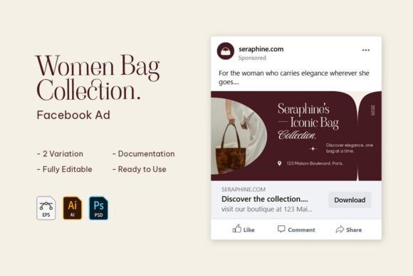 Seraphine Elegant Style — Facebook Ads Templates That Actually Save You Time