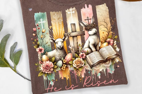 Vintage Easter PNG He Is Risen Design Guide