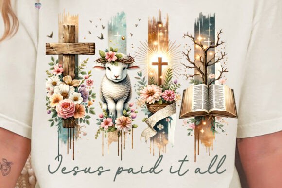 Vintage Religious Easter PNG Jesus Paid: A Timeless Design for Modern Faith-Based Creatives
